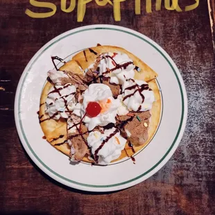 a plate of food on a table