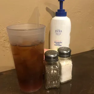 Table set up with yummy sweet tea!