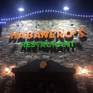 the entrance to habanero's restaurant