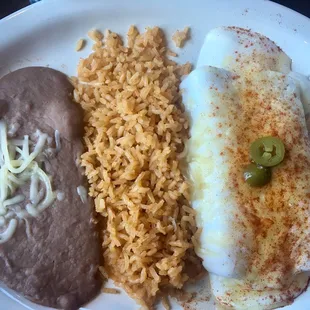 Sour cream enchiladas from the lunch menu