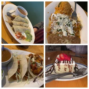 a variety of mexican food