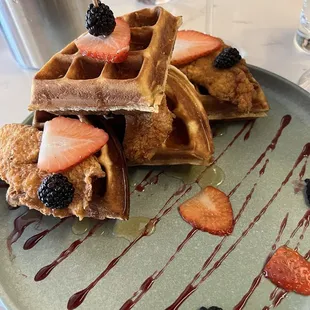 Chicken and waffles