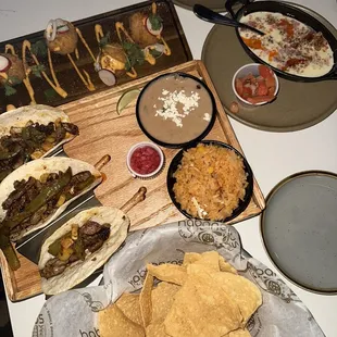 a variety of mexican food