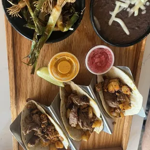Refried Beans, Cambray Onions, &amp; Habaneros Tacos
