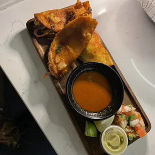 The birria tacos