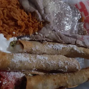 a variety of foods
