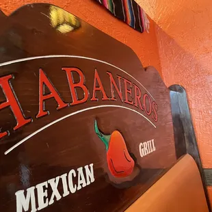 a sign for habaneros mexican grill