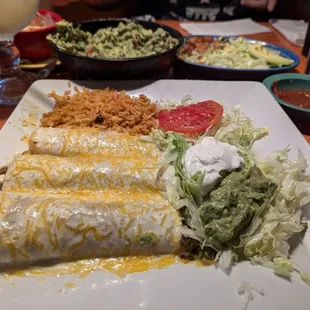 Shrimp enchiladas - 17 dollars