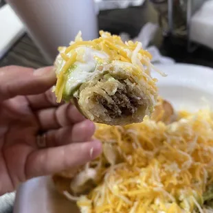 Shredded beef taquitos. Fresh and yummy.