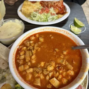 Menudo and Colorado burrito