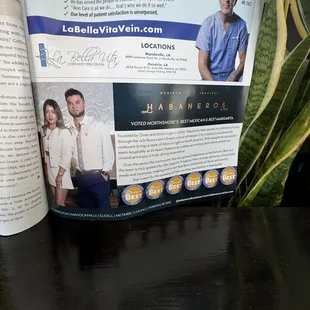 Article on magazine they had in entrance area.