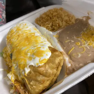 Carne asada chimichanga