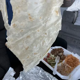 I think this tortilla is for the burritos not a taco plate!