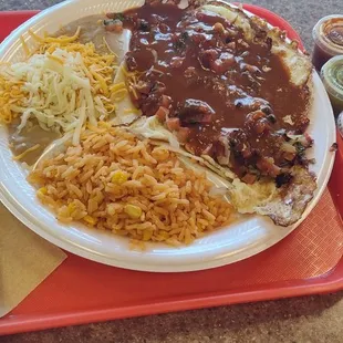 Huevos rancheros plate