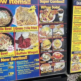 Drive thru menu. 5/29/2023