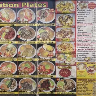 Drive thru menu  5/29/2023