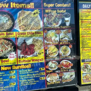 1 of the 2 drive-thru menu boards July 2022