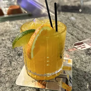 a closeup of the drink