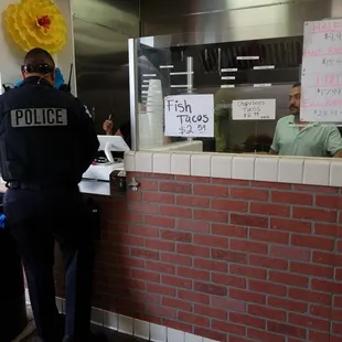 The officer said he ate the cricket tacos, they have a almond taste he said..