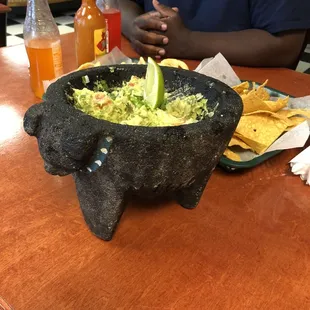 Yummy food!!! I apologize for digging into my food before taking the picture. Fresh Guacamole!!!