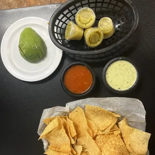 nachos and guacamole