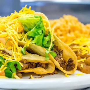 a plate of tacos