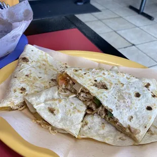 Shredded Grilled Chicken Quesadilla