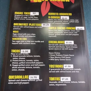 pizza, menu