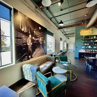 the interior of the tasting room
