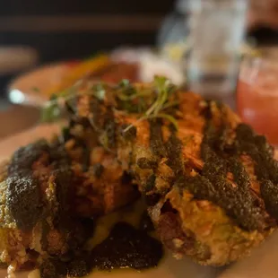 Cauliflower steak with chimichurri sauce