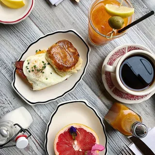 Fried Egg Biscuit Sandwich