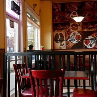 a view of the dining area