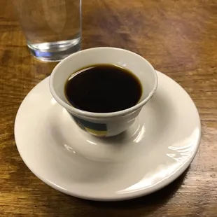 Stellar coffee made in a clay pot - don't ever pass this up.