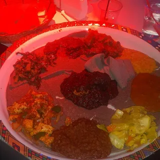 Habesha Meat and Veggie Combo