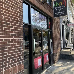 the entrance to habesha market and carry - out