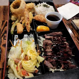 Teriyaki beef was flavorful and moist.