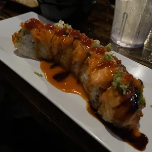Spicy Baked Salmon Roll