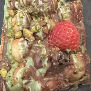 Pistachio waffle (my half)