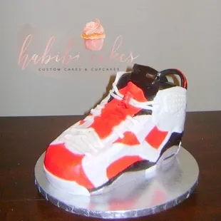 a cake with a shoe on it