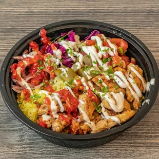 a bowl of food