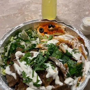 This is the Shawarma Platter!!! First time having it here and it was amazing!!! I can&apos;t wait to try more next time!!