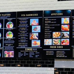 menus and prices
