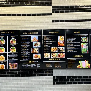 Menu, not sure why it got cut off, but you can see some of the items