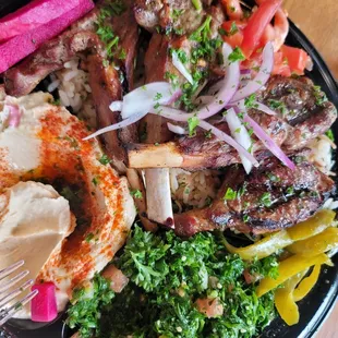 Lamb chop platter