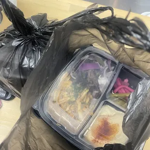 Chef's mixed platter with lentil soup