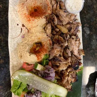 Chicken shawarma platter