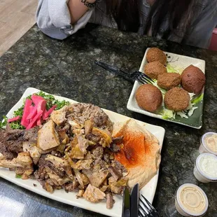 Falafel, Kibbe, Shareable dish.