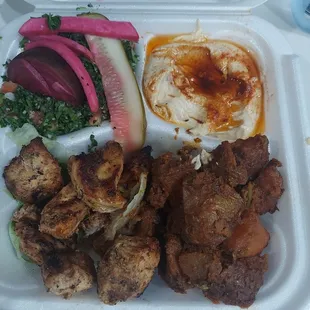 Chicken kabob platter