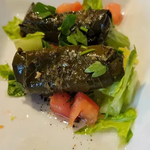 Apps - stuffed grape leaves