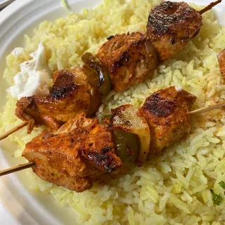 2 Skewers of Chicken Kabab